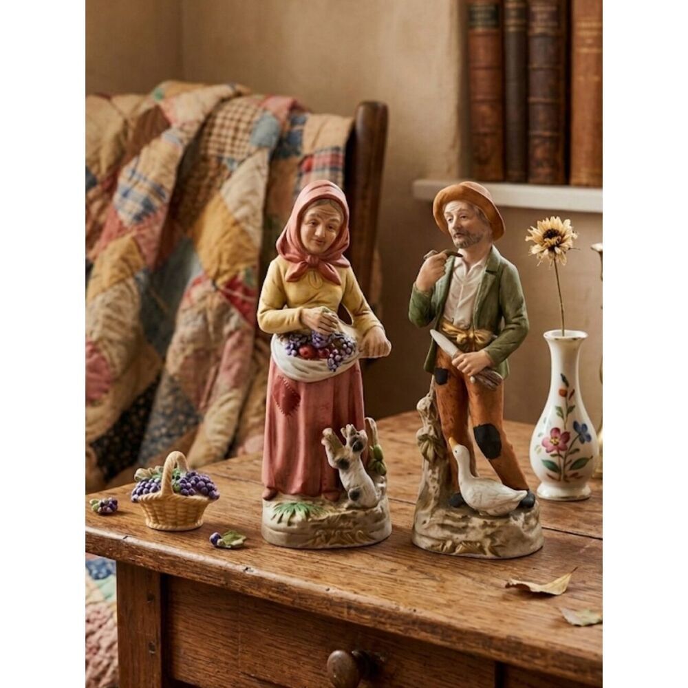 Homco #1417 Old Country Couple Figurines
